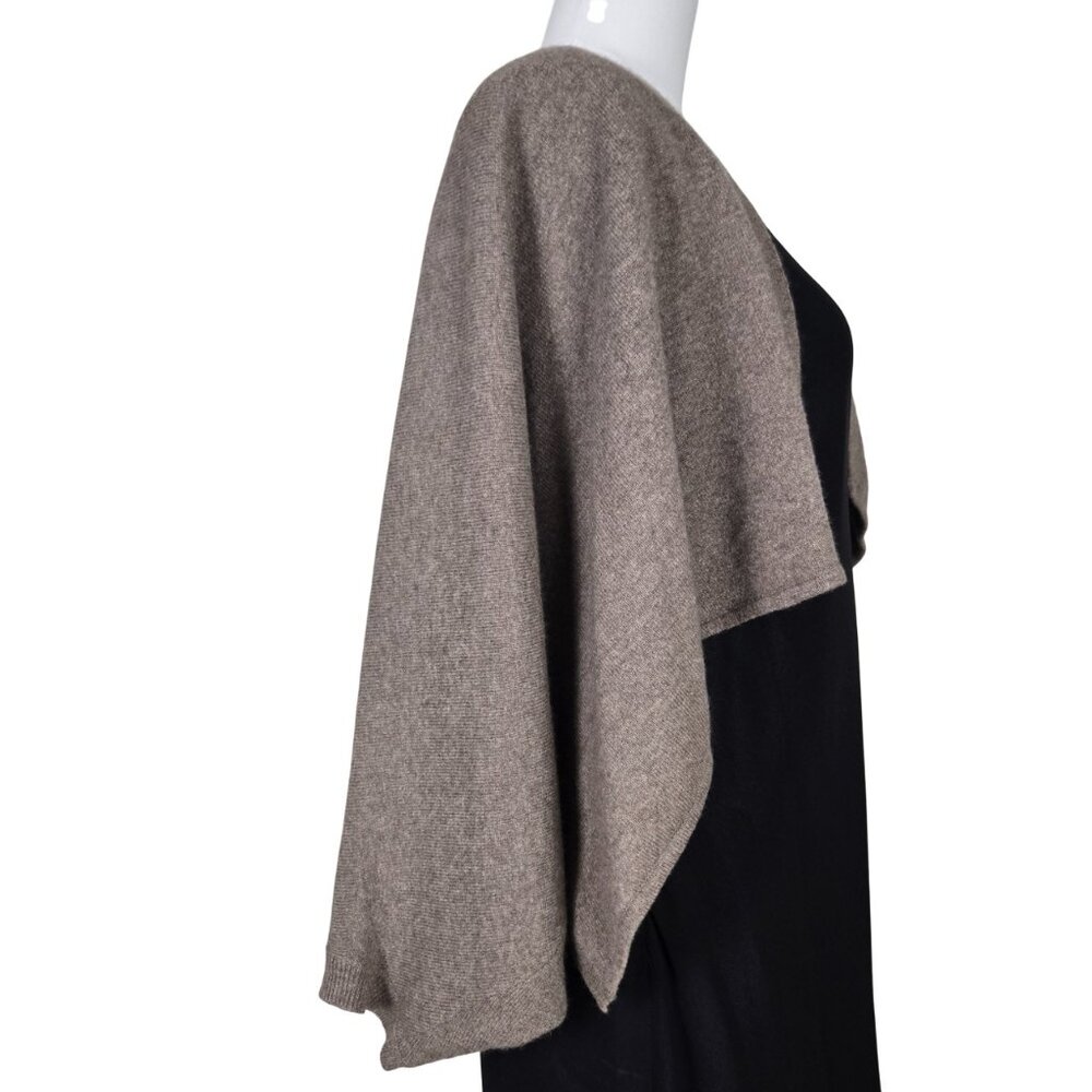 Vince Cashmere Knit Tan Taupe Shrug Sweater M Dolman Sleeve, Very good condition - Picture 2 of 9